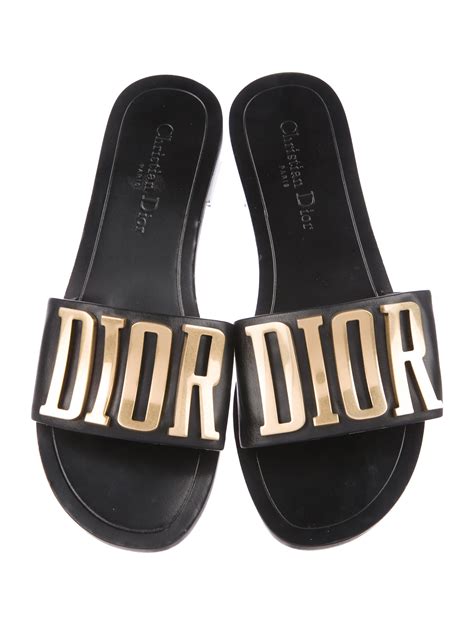 dior rhinestone slides|dior leather sandals.